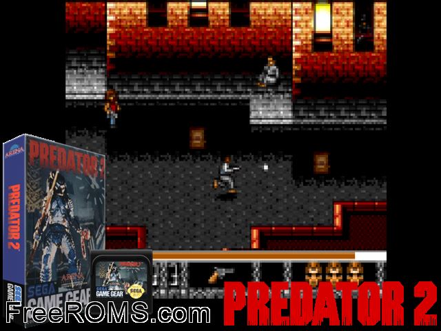 Predator 2 Game Gear game showing 3D box cover and gameplay screenshot